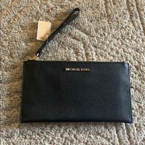 Michael Kors large zip clutch wristlet